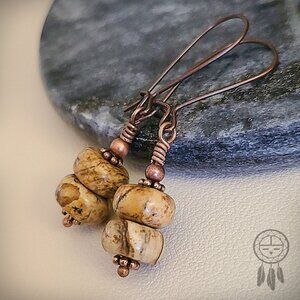 Picture Jasper & Copper Earrings